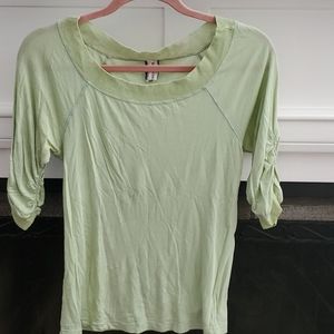 Burning torch t-shirt light green